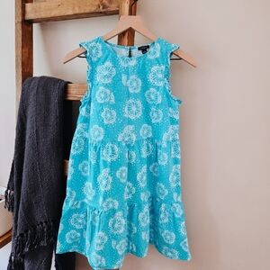 Ann Taylor Factory Blue & White Floral Sleeveless Dress (Size XS)